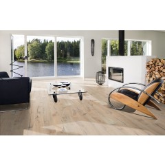 Troslojni parketi Smaland HRAST Aspeland Country, rustikalni pod bijelo laneno uljena piljeno 15 mm