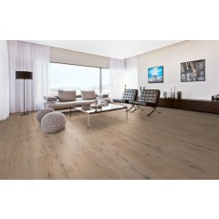 Troslojni parketi Smaland HRAST Kinda Country, rustikalni pod sivo uljena, piljeno 15 mm